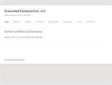 Tablet Screenshot of groundedconstruction.com